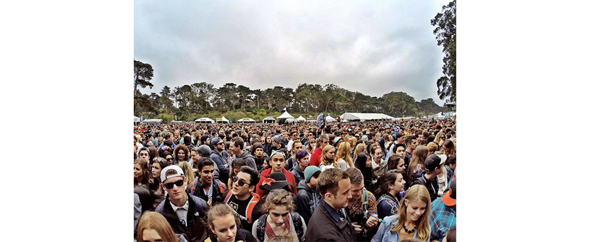 A crowd of people