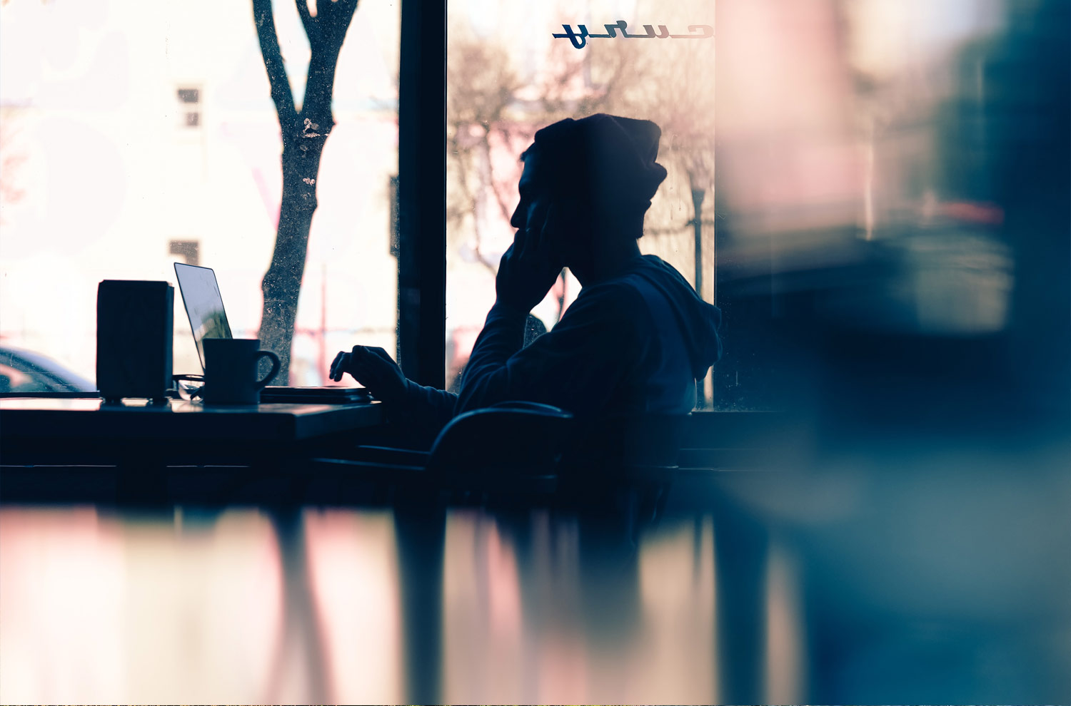 Do People Even Look At Websites Anymore? Silhouette of person using laptop @Hannah Wei at Unsplash